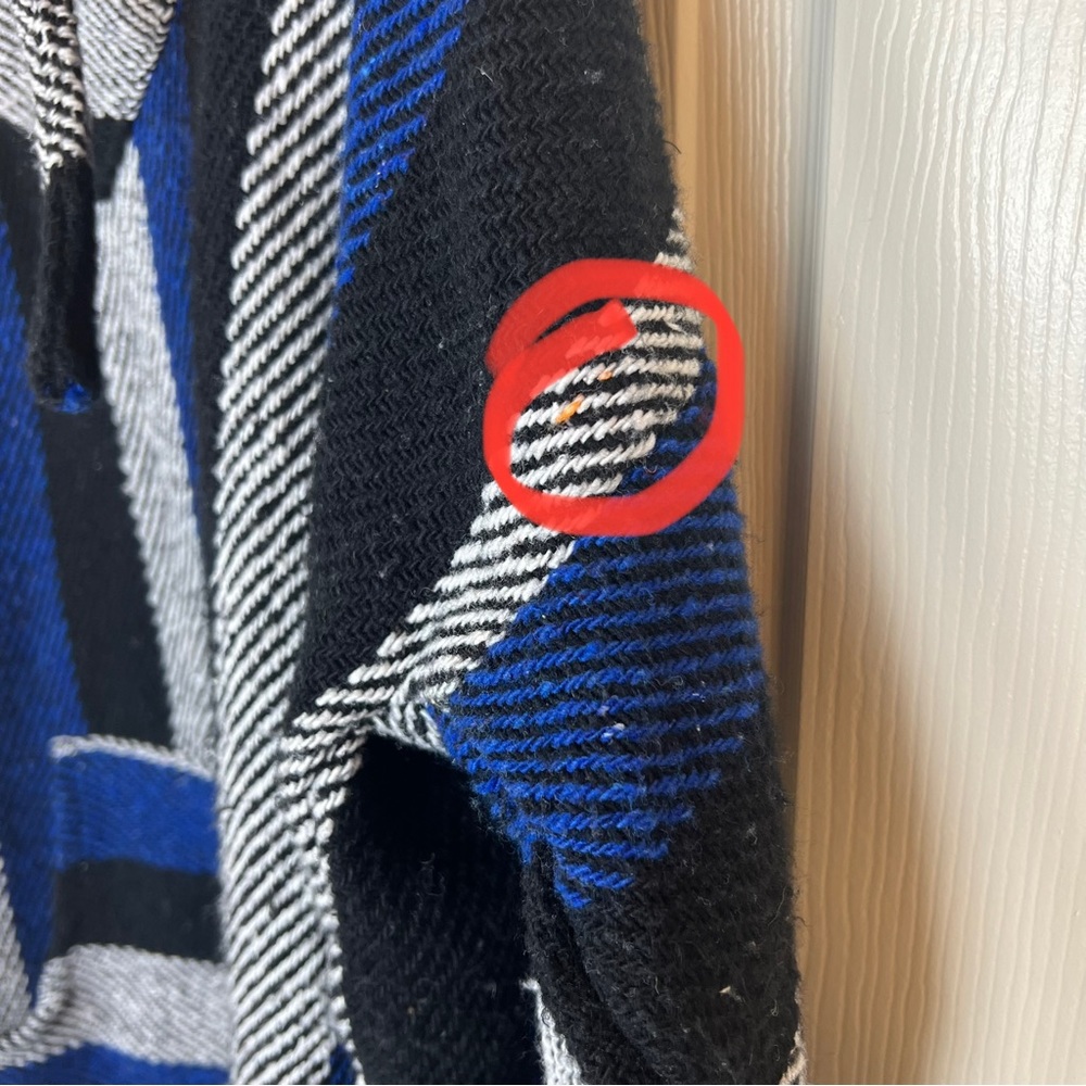 Striped Hooded Rug Poncho - Picture 16 of 17